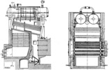 Longitudinal and cross-section of a Benson generator