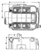 Spindles mounted on metal bearings.