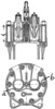 Cylinder head of a four stroke Diesel engine used for navigation, 1930