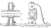 Bearing displacement in the vertical direction.