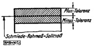 Tolerances in pieces finished in forge