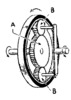 Schematic representation of the fundamental epicyclic train running at speed 1,