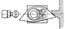 Tensioner moving to the right giving rise to the rotation of the nut D