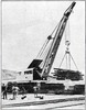 Locomobile crane with a load