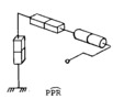 Structure of a robot arm PPR. 2 translations and 1 rotation