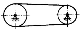 Tooth belt drive with fixed axial distance without idler pulley