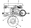 Apparatus for measuring the profile of the tooth flanks.