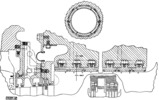 Typical high pressure camshaft with labyrinth seals.