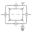 Loading device by means of a differential mecanism with bevel gears and worm gear