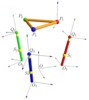 Representation of a 3-RPS robot with open chain