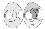 5R parallel manipulator. Path int enlarged operational workspace