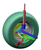 Cad model of Mc Pherson suspension system with disc brakes