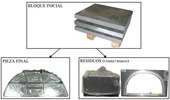 Evolution of the material in the monolithic components machining process