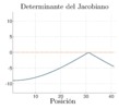 Determinante del Jacobiano en la rama constante.