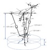 Kinematic skeleton of the Tricept parallel manipulator