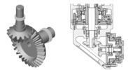 Bevel gear of a robot system