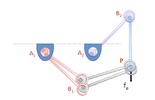 5R mechanism with clearances in a discontinuity position