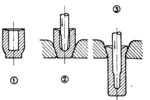 Obtention of a stepped cavity using backward drawing and ironing