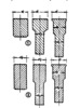 Method for obtaining stepped dies.