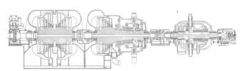 Westinghouse turbine section.