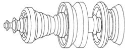 Example of a graphical representation of opaque solids of revolution