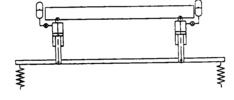 Hydraulic scheme of damping system with independent cylinders