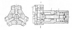 Pneumatic driven mechanical hand with levers and 3 jaws