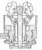 Mână mecanică cu pârghii cu acţionare pneumatic, cu prindere pe suprafaţă interioară