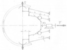 Mechanical hand with cam and levers, with inner diameter orientation and gripping jaws